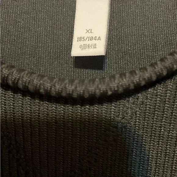 Adidas Neo black white stripes casual crewneck Long sleeve top XL - Picture 3 of 4